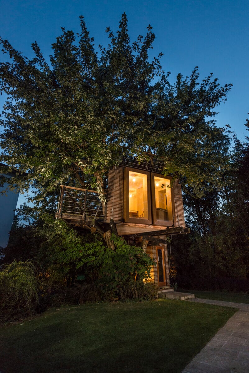 Sullalbero - Extreme Treehouse with light Lunawood Thermowood