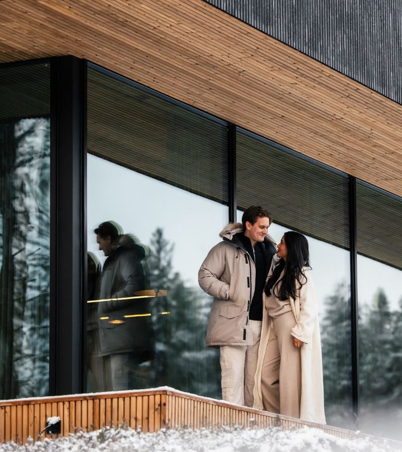 OloResort Levi in Finland with Lunawood Thermowood