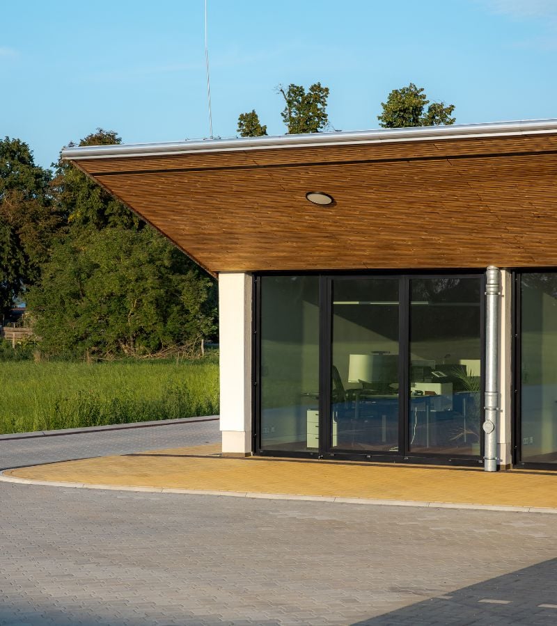 Fire Station in Germany with Lunawood Thermowood cladding